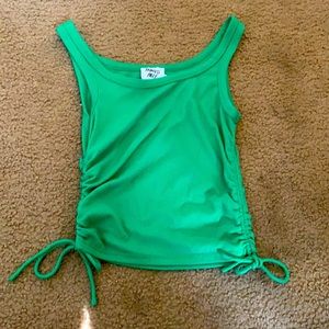 Princess Polly jade green tank top with cute ties on sides
